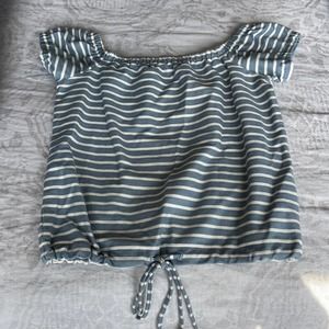 Madewell Blue and White Striped Top